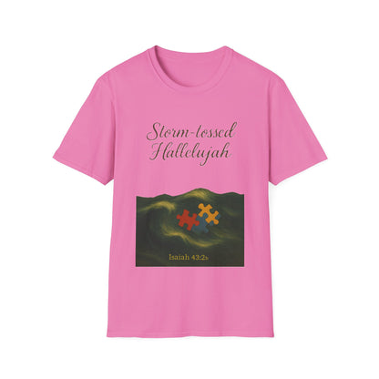Storm-Tossed Hallelujah Christian T-Shirt – Isaiah 43:2 Faith & Hope Tee