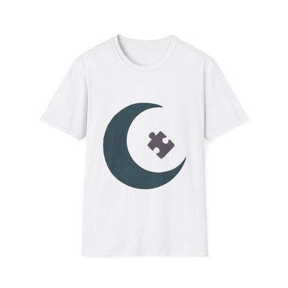 Autism Awareness Moon Puzzle T-Shirt – Minimalist Neurodiversity Tee