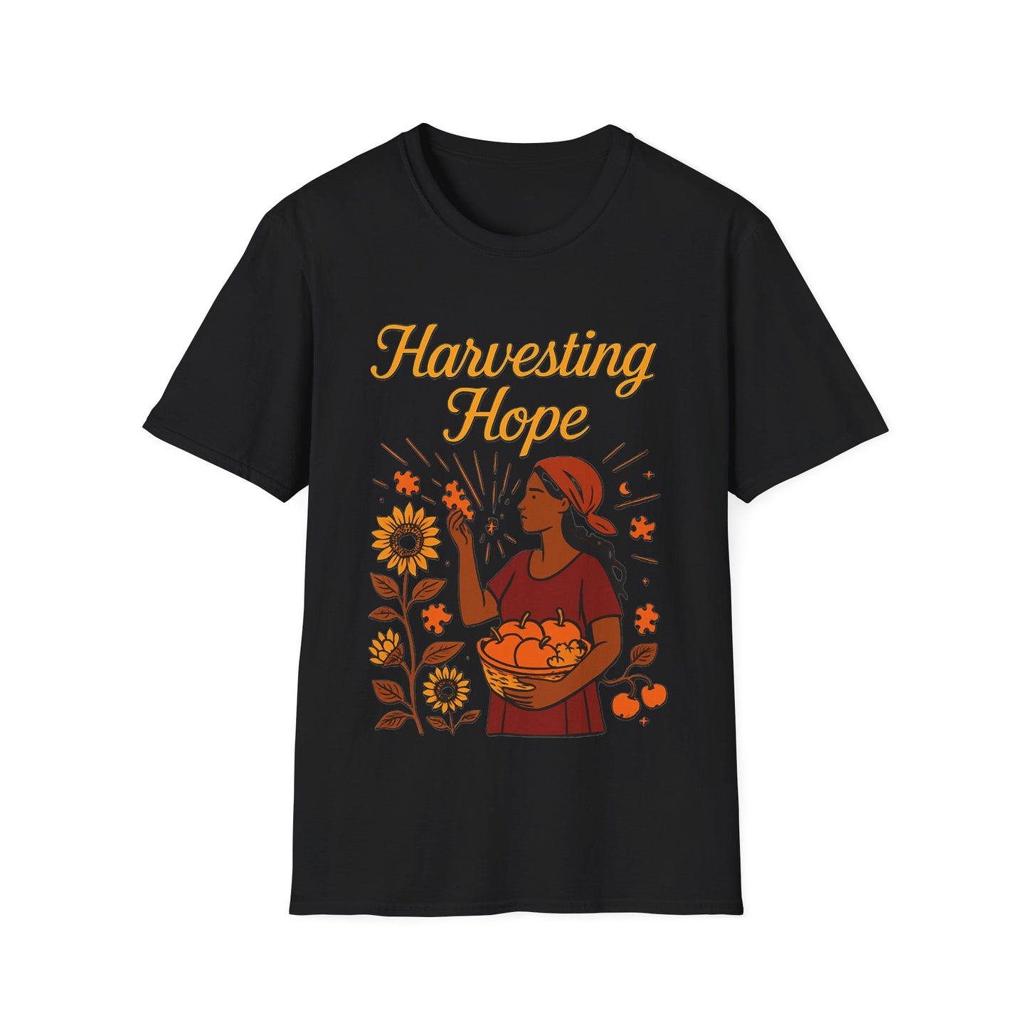 Harvesting Hope Shirt – Inspirational Sunflower Nature Graphic T-Shirt