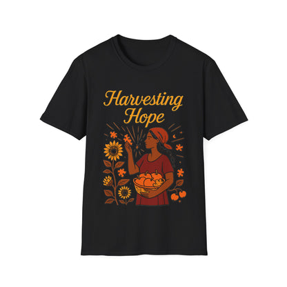 Harvesting Hope Shirt – Inspirational Sunflower Nature Graphic T-Shirt