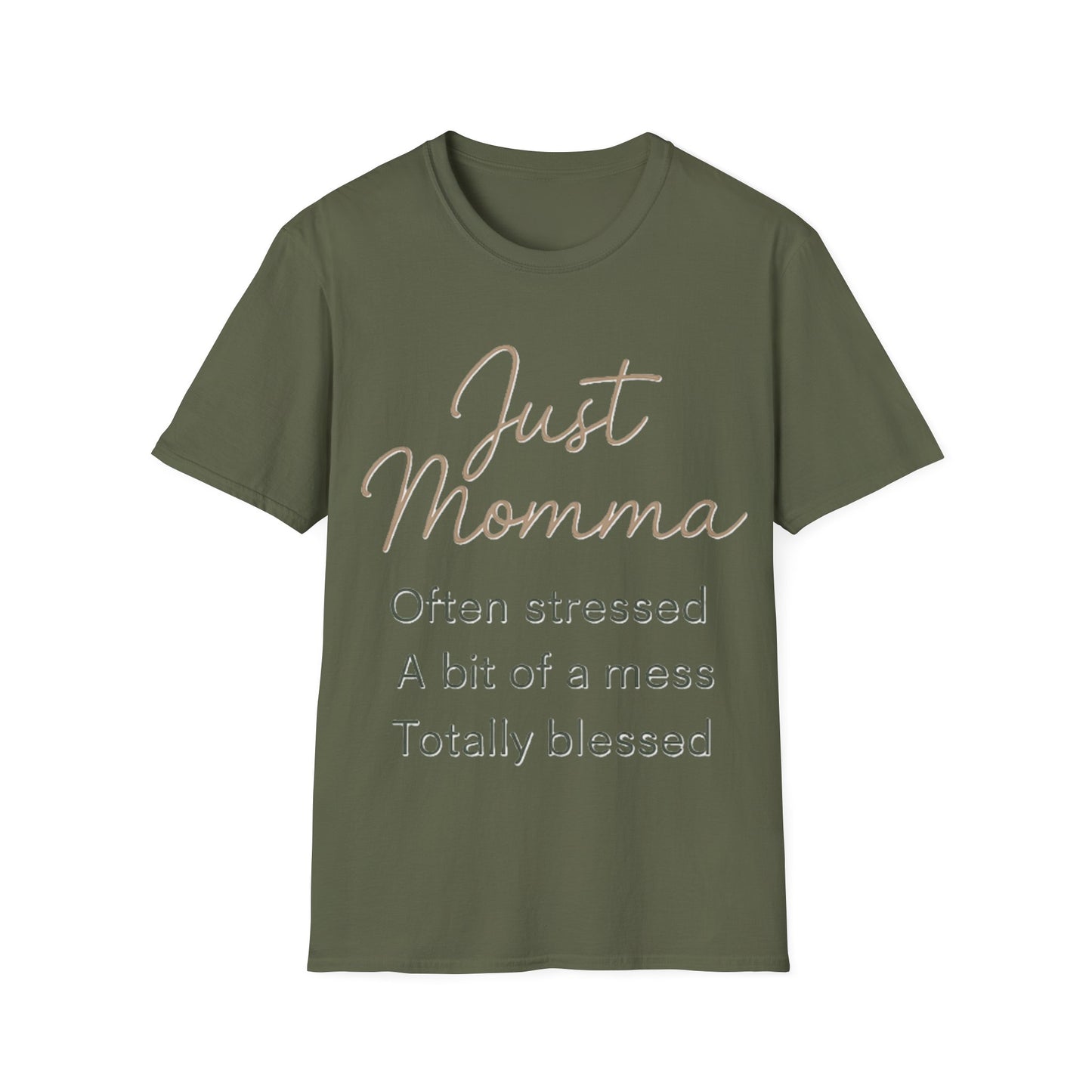 Just Momma Shirt – Funny Blessed Mom Graphic T-Shirt for Mothers