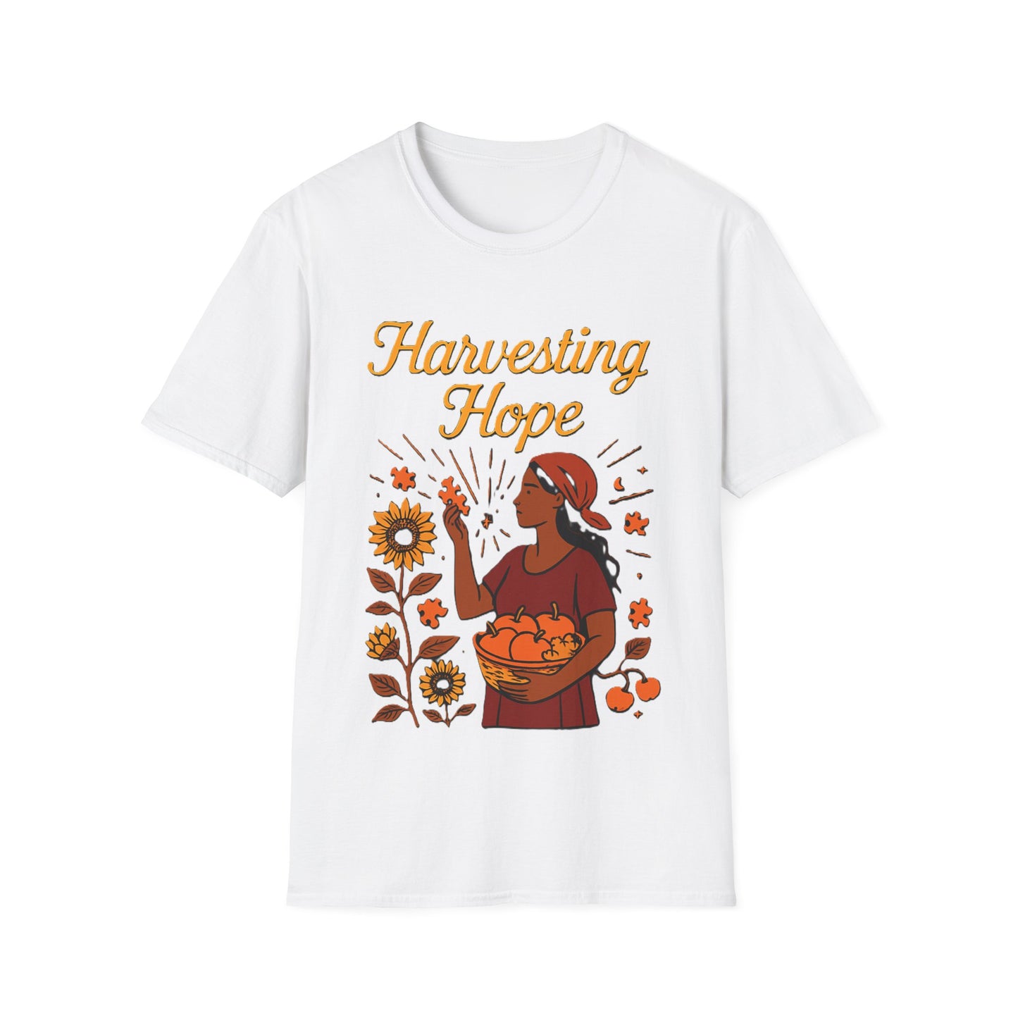 Harvesting Hope Shirt – Inspirational Sunflower Nature Graphic T-Shirt