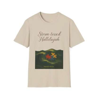 Storm-Tossed Hallelujah Christian T-Shirt – Isaiah 43:2 Faith & Hope Tee