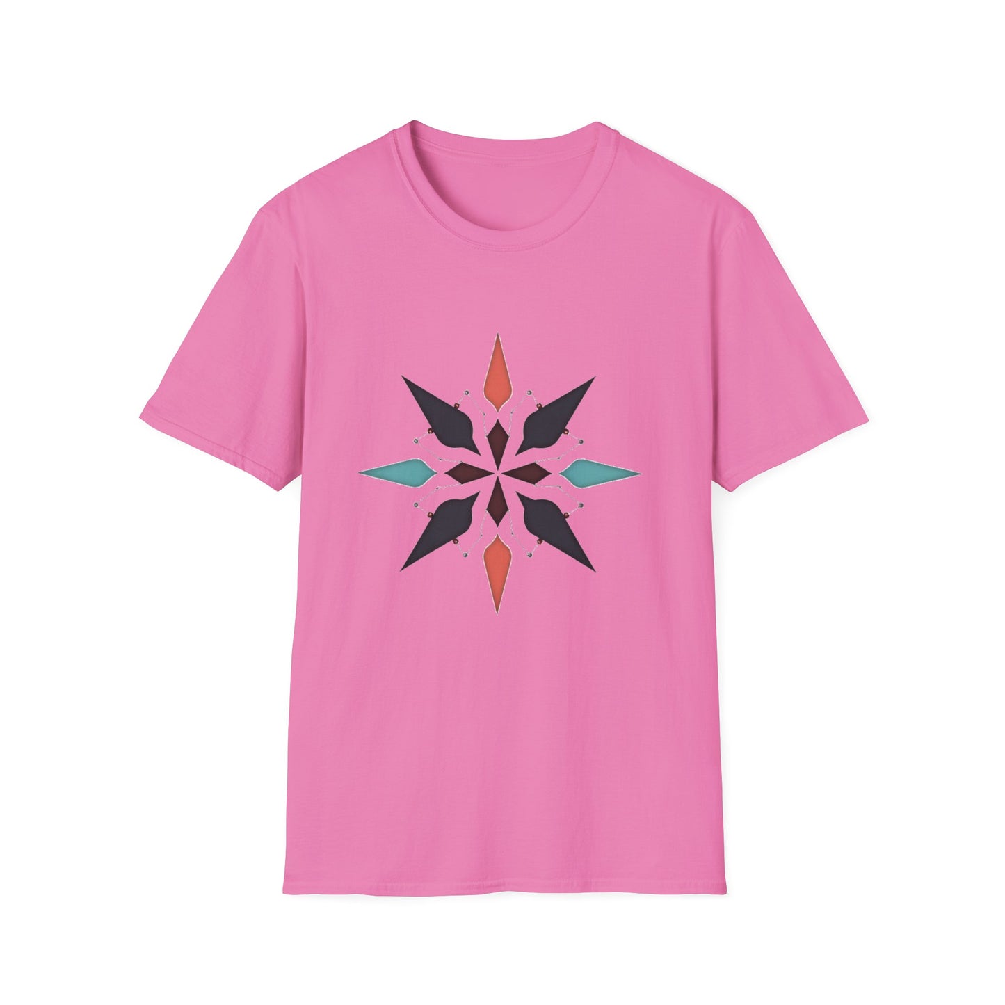 Geometric Compass Star T-Shirt – Minimalist Direction & Purpose Tee