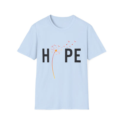 Hope Inspirational Dandelion T-Shirt – Positive Mental Health & Cancer Support Shirt