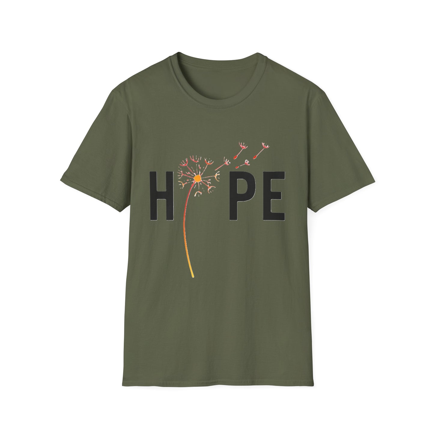 Hope Inspirational Dandelion T-Shirt – Positive Mental Health & Cancer Support Shirt