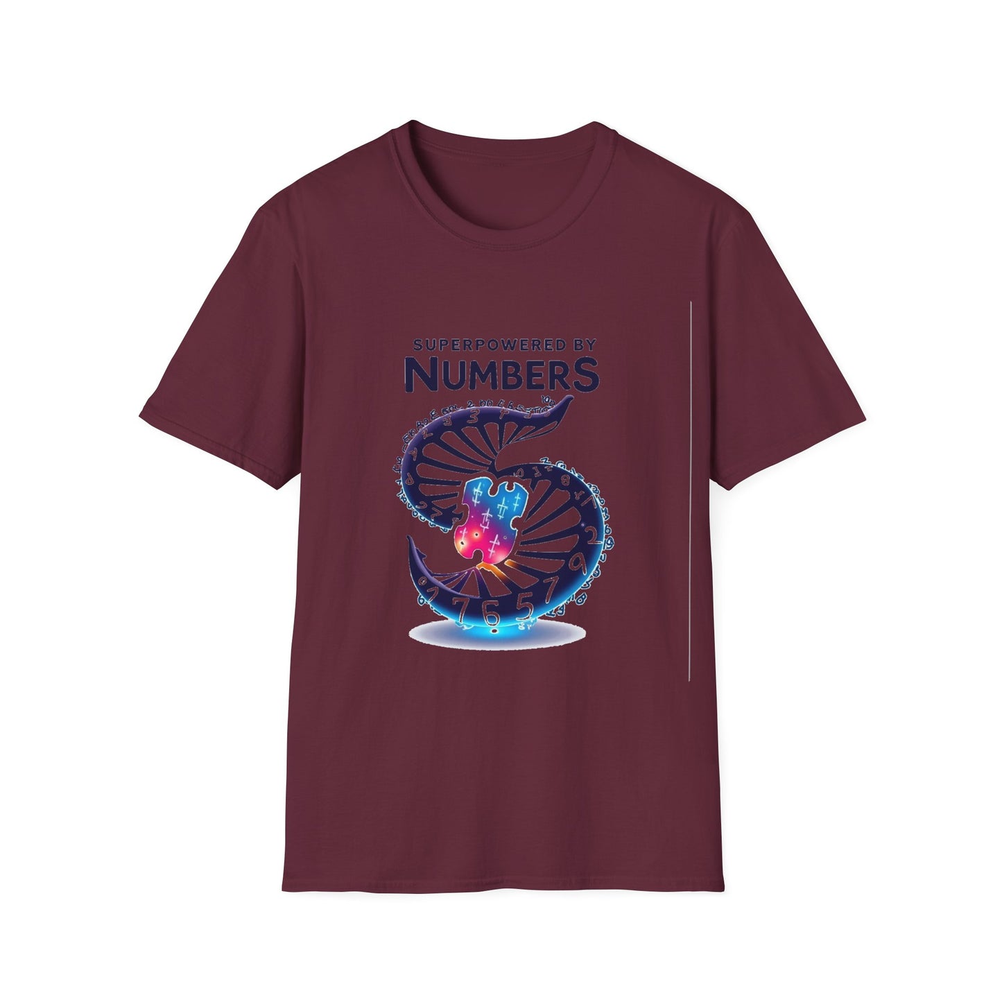 Superpowered by Numbers Graphic T-Shirt – Symbolic Energy Design