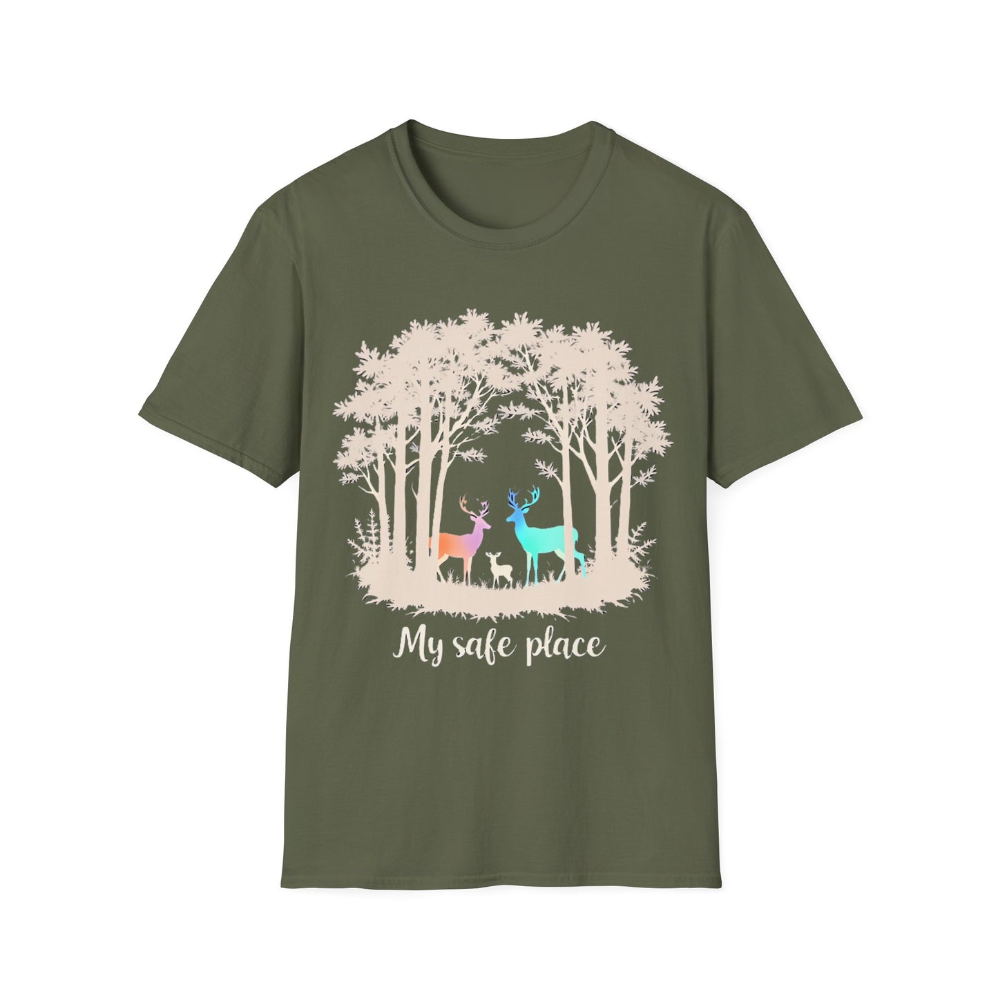 My Safe Place Deer Shirt – Peaceful Forest T-shirt for Nature Lovers