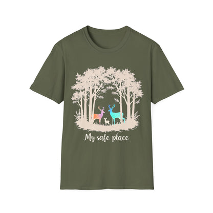 My Safe Place Deer Shirt – Peaceful Forest T-shirt for Nature Lovers
