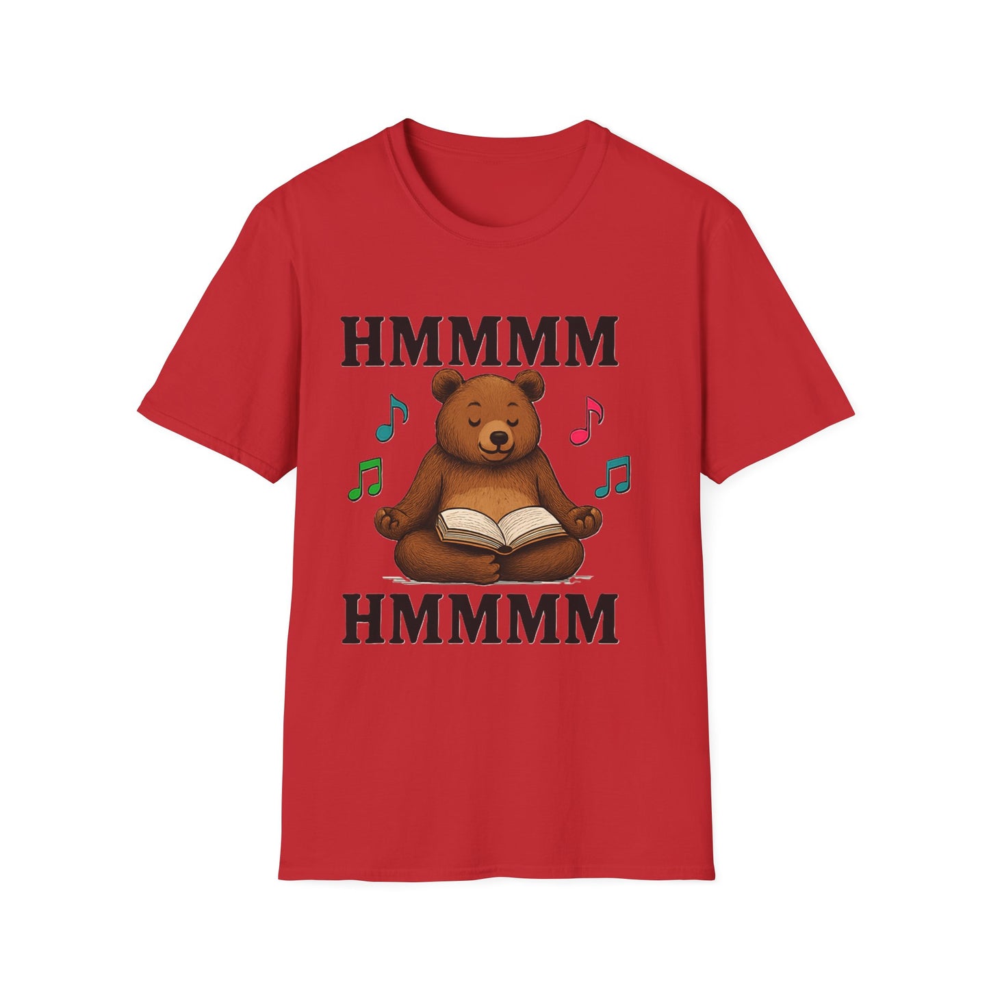 Meditating Bear Reading T-Shirt | Mindfulness & Book Lover Tee | Zen Yoga Bear Graphic Shirt for Readers