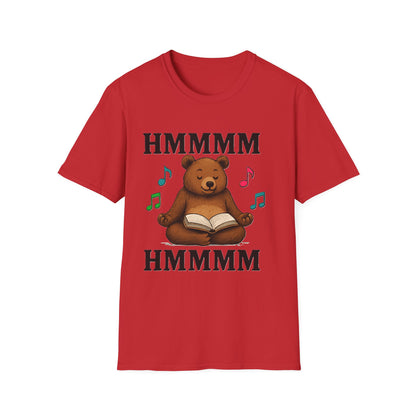 Meditating Bear Reading T-Shirt | Mindfulness & Book Lover Tee | Zen Yoga Bear Graphic Shirt for Readers