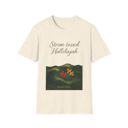 Storm-Tossed Hallelujah Christian T-Shirt – Isaiah 43:2 Faith & Hope Tee