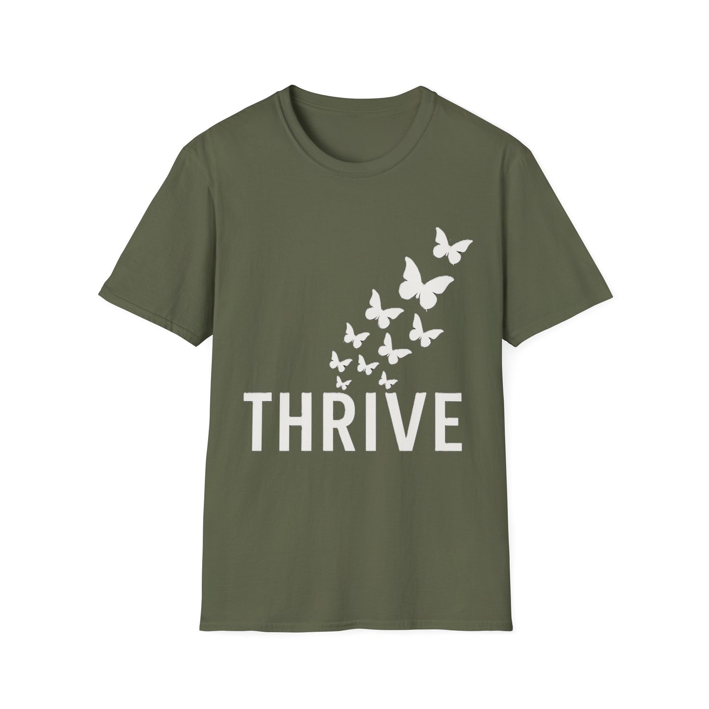 Thrive Butterfly T-Shirt – Empowerment & Growth Design
