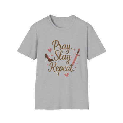 Pray Slay Repeat Shirt – Empowering Women's Strength T-Shirt with Inspirational Design
