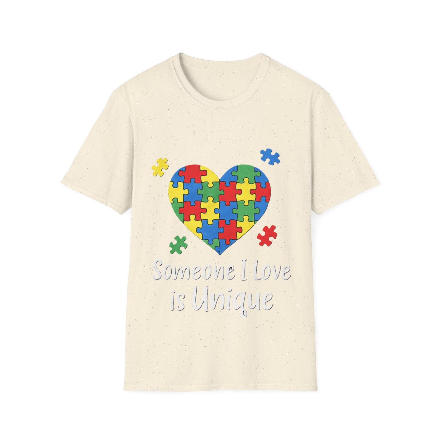 Autism Awareness T-Shirt – Someone I Love Is Unique Puzzle Heart Tee