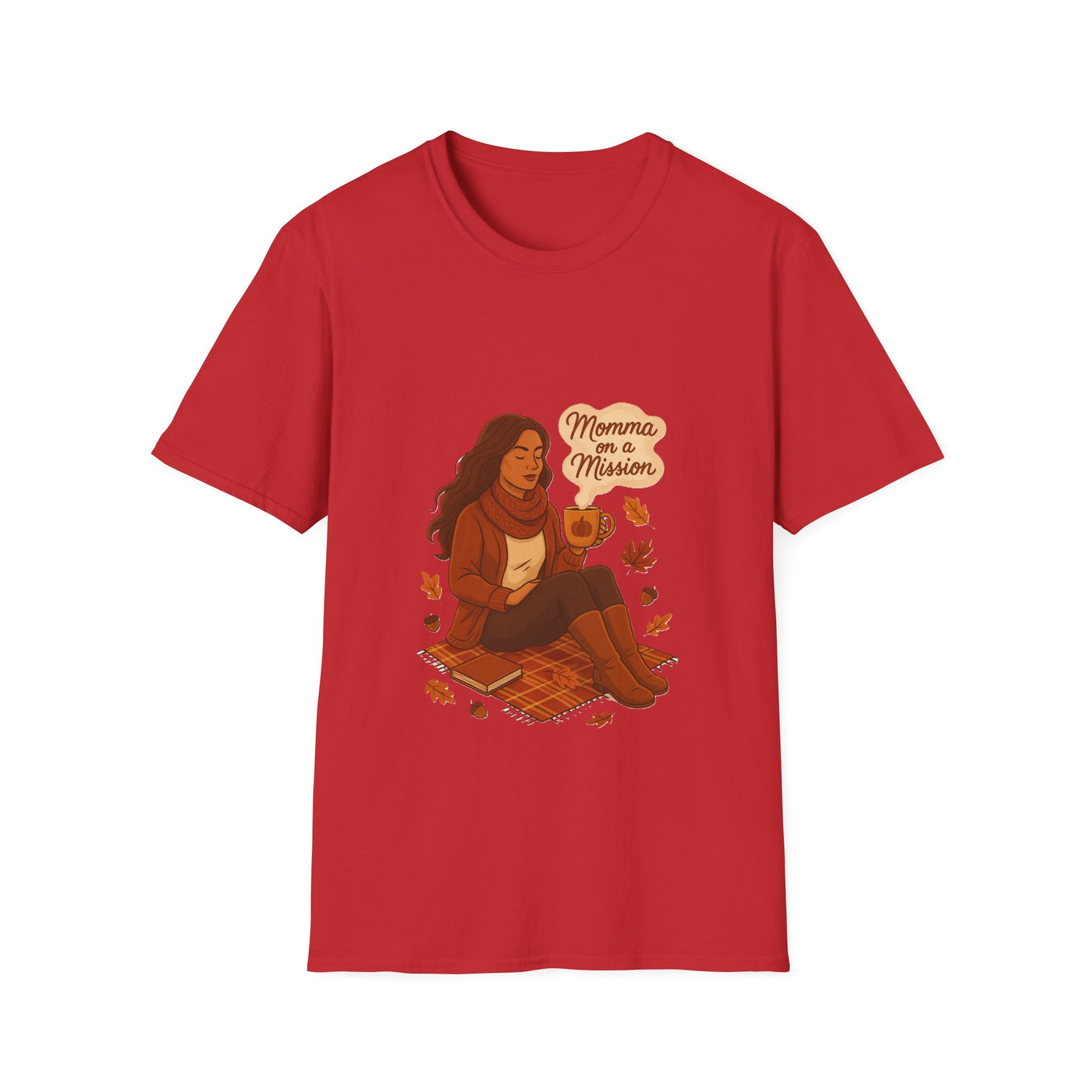 Momma on a mission autumn  T-Shirt - Soft women's Tee