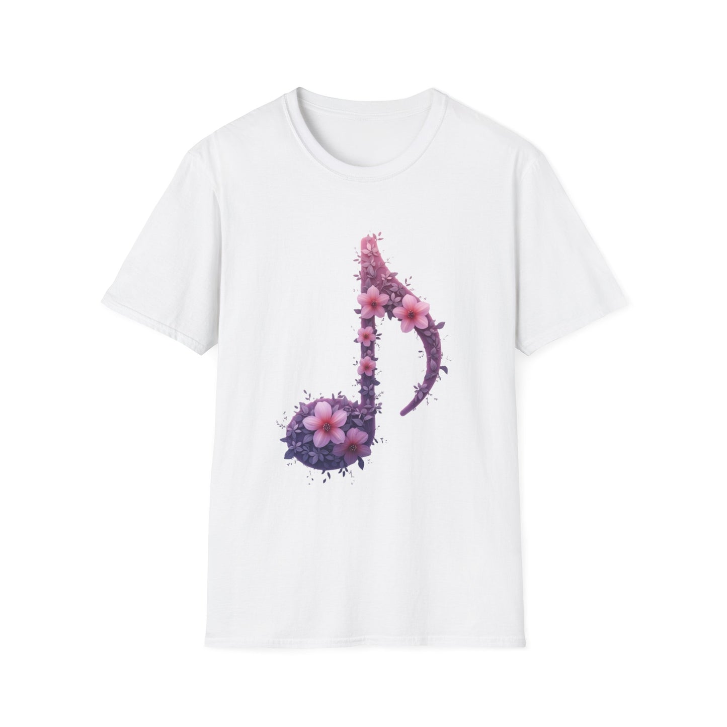Floral Music Note T-Shirt – Aesthetic Flower Music Lover Graphic Tee