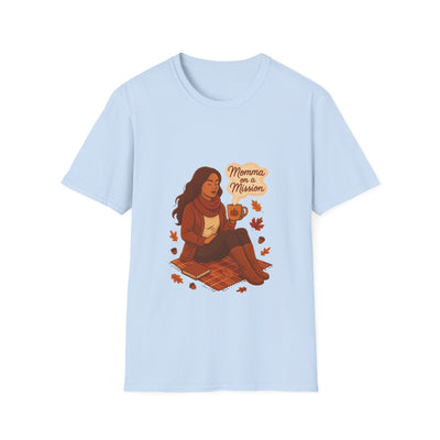 Momma on a mission autumn  T-Shirt - Soft women's Tee