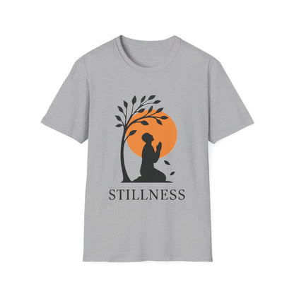 Stillness Christian T-Shirt – Faith, Prayer & Peace-Inspired Minimalist Tee
