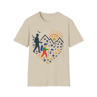 Father And Child Hiking T-Shirt - Soft Unisex Tee