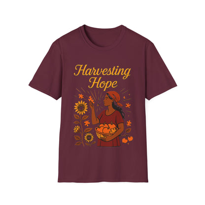 Harvesting Hope Shirt – Inspirational Sunflower Nature Graphic T-Shirt