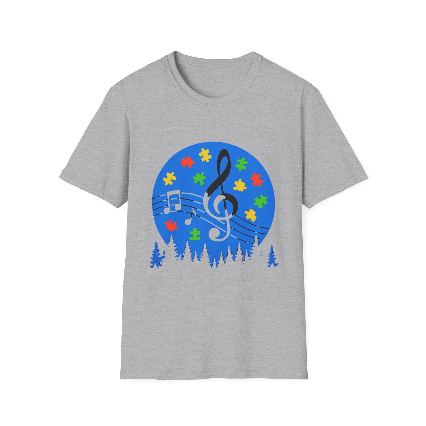 Autism Awareness Music T-Shirt - Soft Unisex Tee