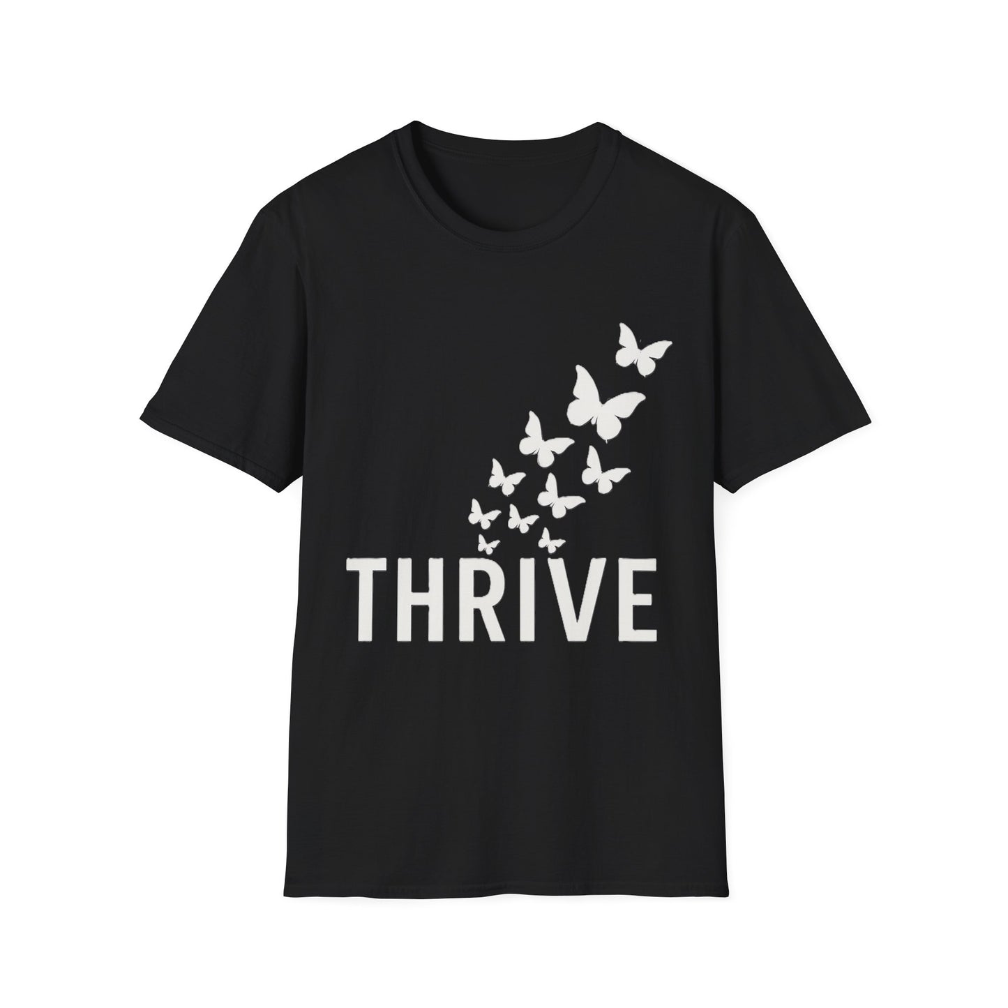 Thrive Butterfly T-Shirt – Empowerment & Growth Design