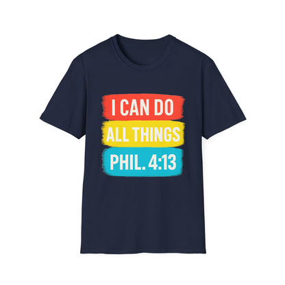 I Can Do All Things Shirt – Philippians 4:13 Christian Inspirational T-Shirt