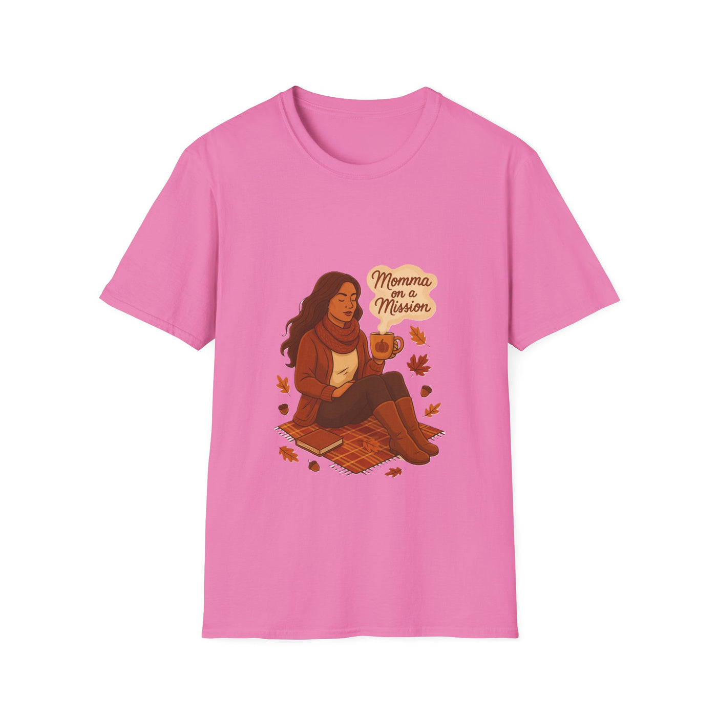 Momma on a mission autumn  T-Shirt - Soft women's Tee
