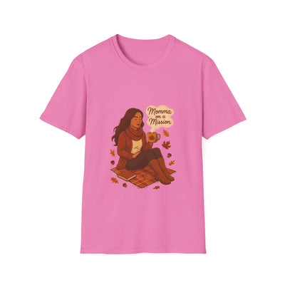 Momma on a mission autumn  T-Shirt - Soft women's Tee