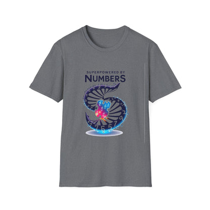Superpowered by Numbers Graphic T-Shirt – Symbolic Energy Design