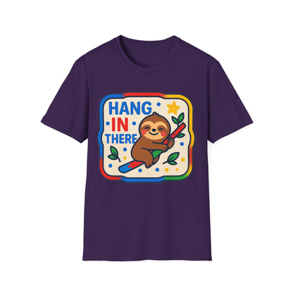 Hang In There Sloth T-Shirt – Cute Motivational Encouragement Shirt for Everyday Positivity
