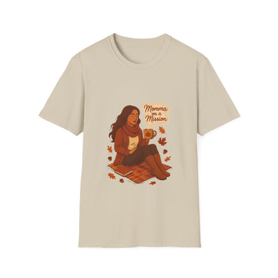 Momma on a mission autumn  T-Shirt - Soft women's Tee