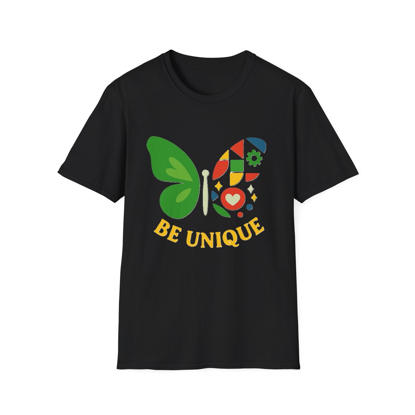 Be Unique Butterfly T-Shirt – Autism Acceptance & Neurodiversity Pride Graphic Tee