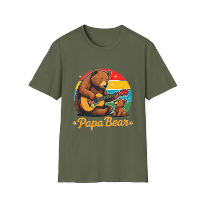 Papa Bear Guitar T-Shirt – Funny Bear Dad Shirt for Fathers  Alternative Title Options
