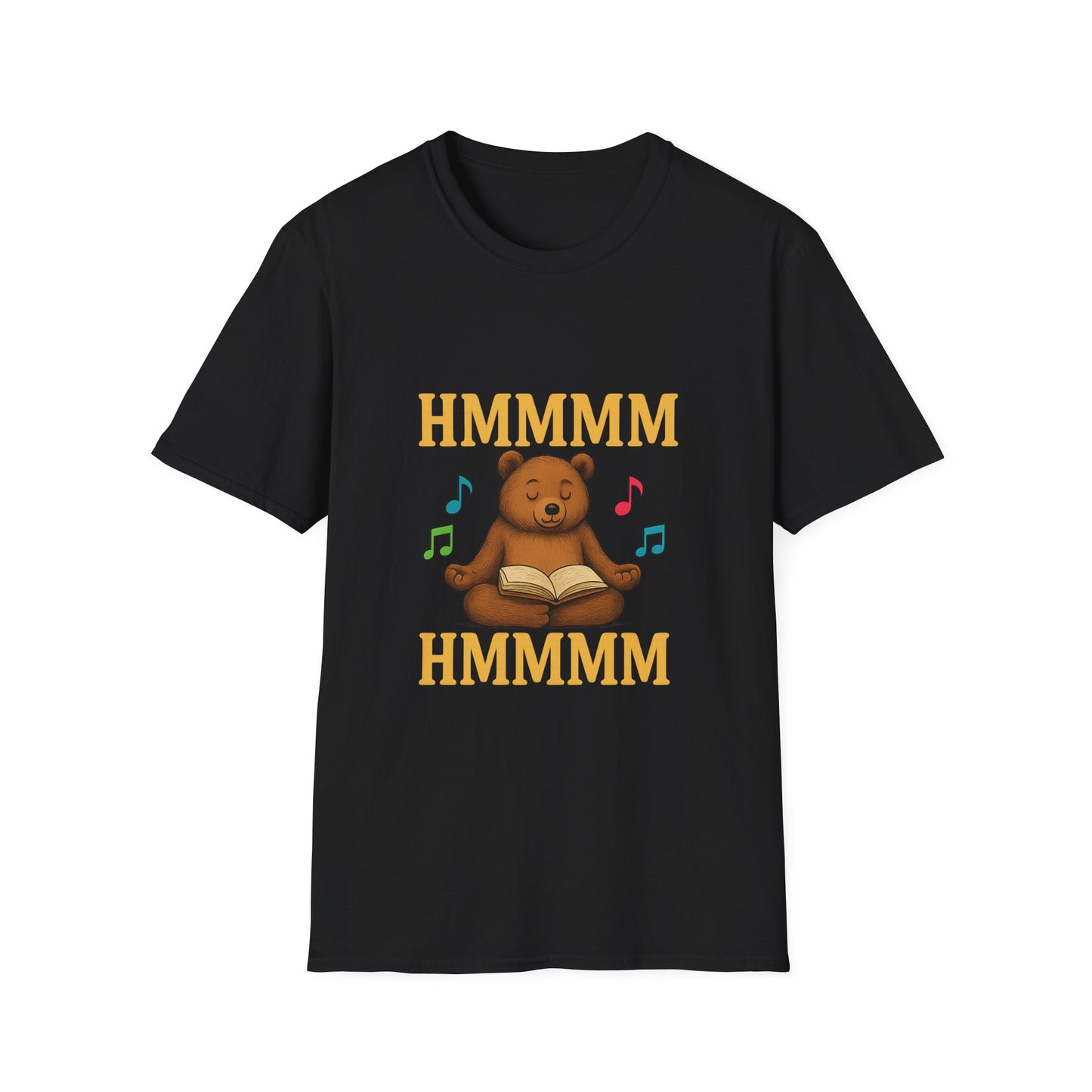 Meditating Bear Reading T-Shirt | Mindfulness & Book Lover Tee | Zen Yoga Bear Graphic Shirt for Readers