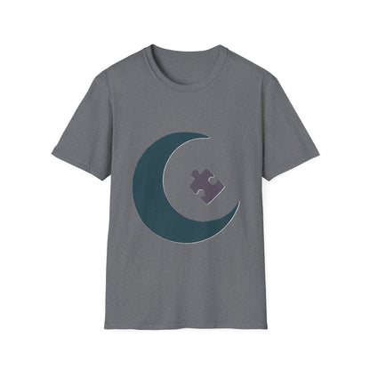 Autism Awareness Moon Puzzle T-Shirt – Minimalist Neurodiversity Tee
