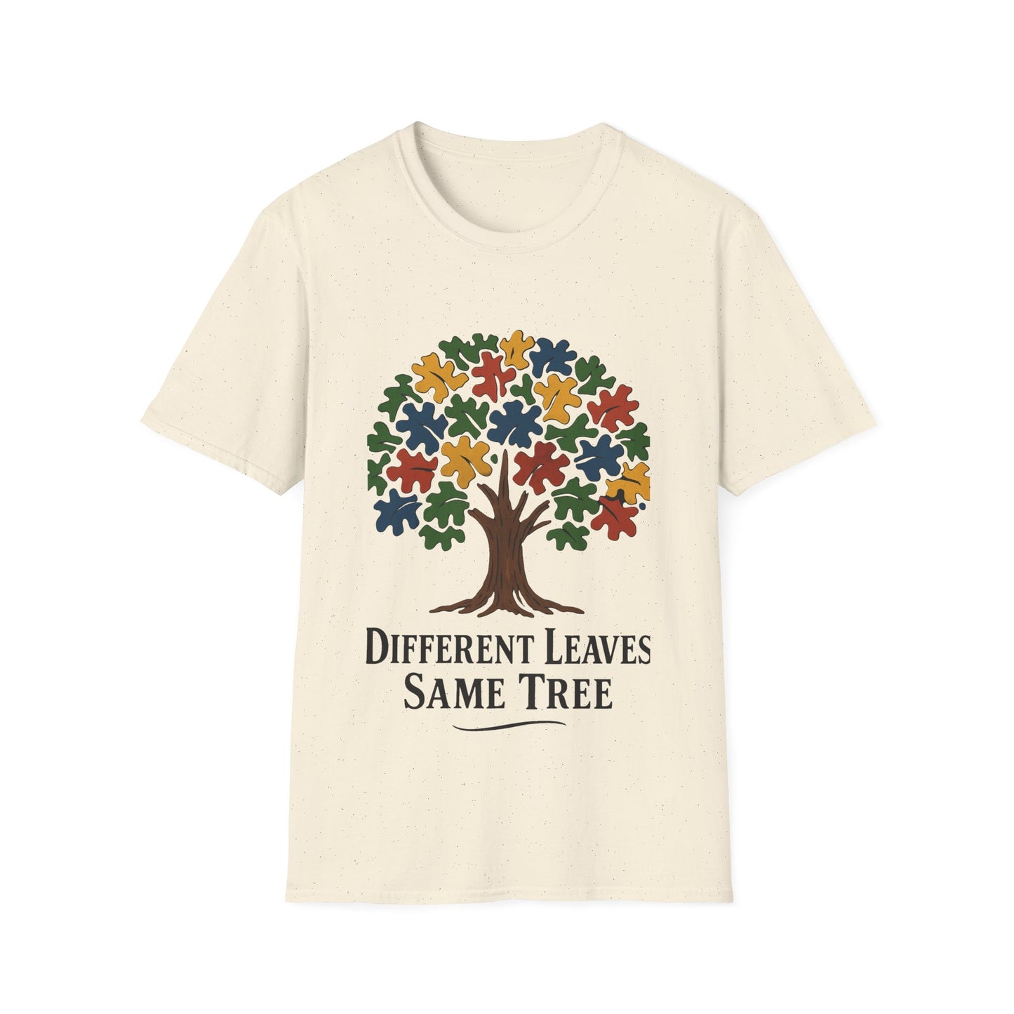 Puzzle Piece Tree T-Shirt | Autism Awareness Inclusion Tee | Different Leaves Same Tree Neurodiversity Shirt