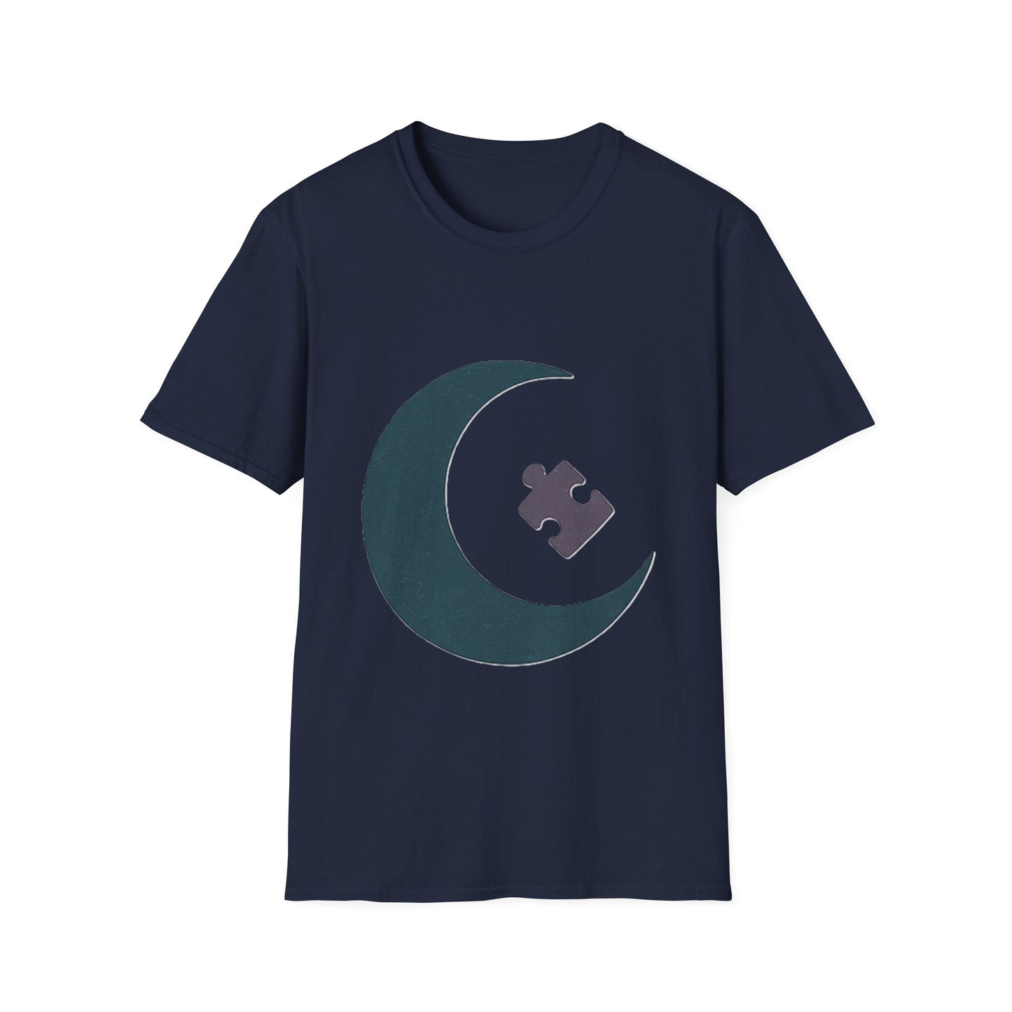 Autism Awareness Moon Puzzle T-Shirt – Minimalist Neurodiversity Tee