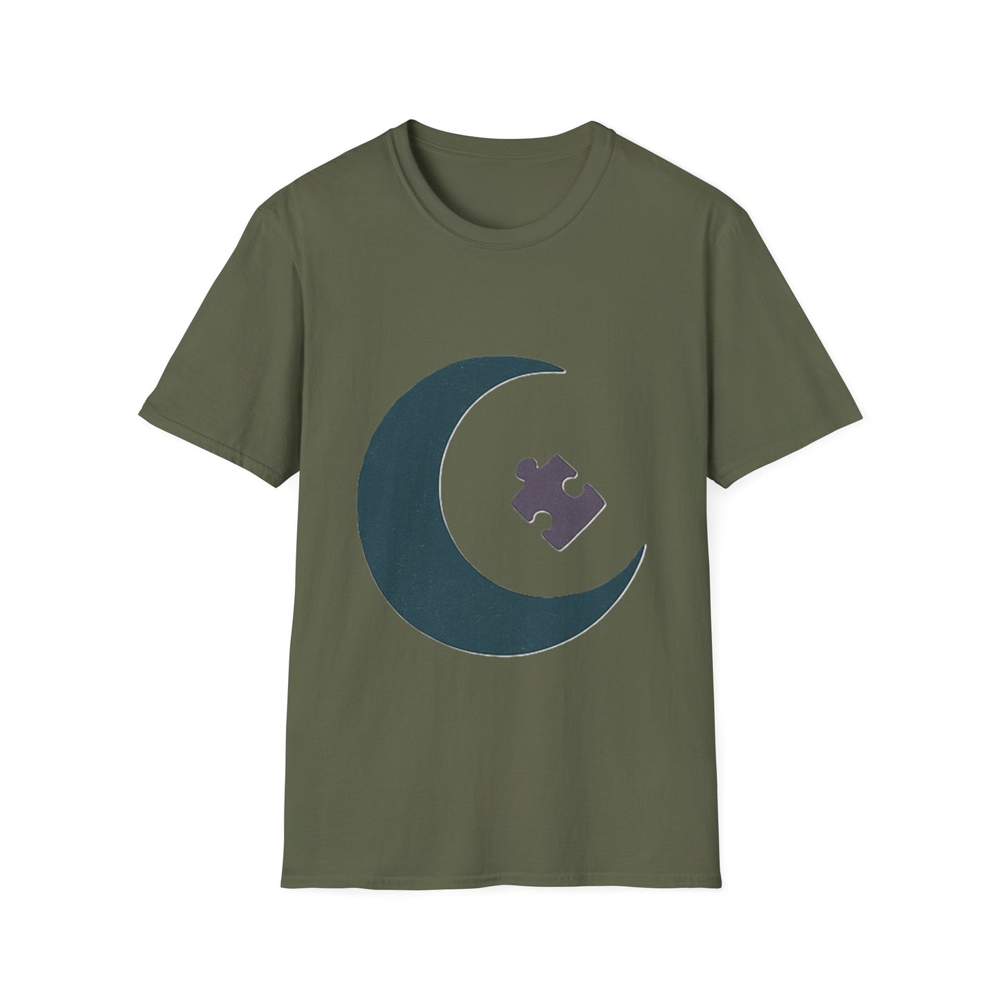 Autism Awareness Moon Puzzle T-Shirt – Minimalist Neurodiversity Tee