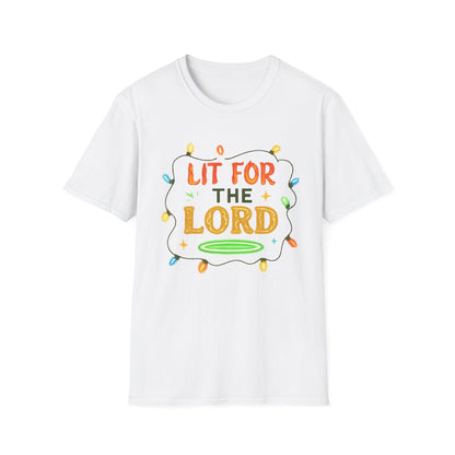 Lit for the Lord Christian Christmas Shirt – Faith Holiday T-Shirt