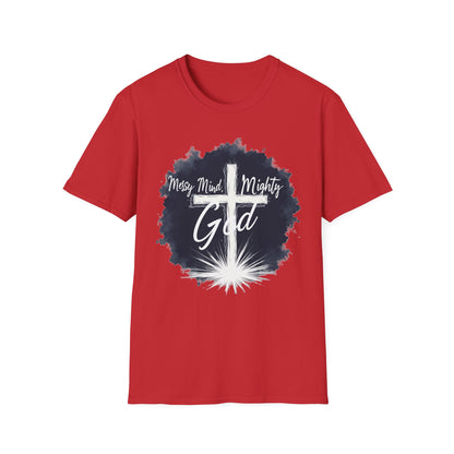 Messy Mind, Mighty God Shirt – Christian Faith T-Shirt with Cross & Empowering Message