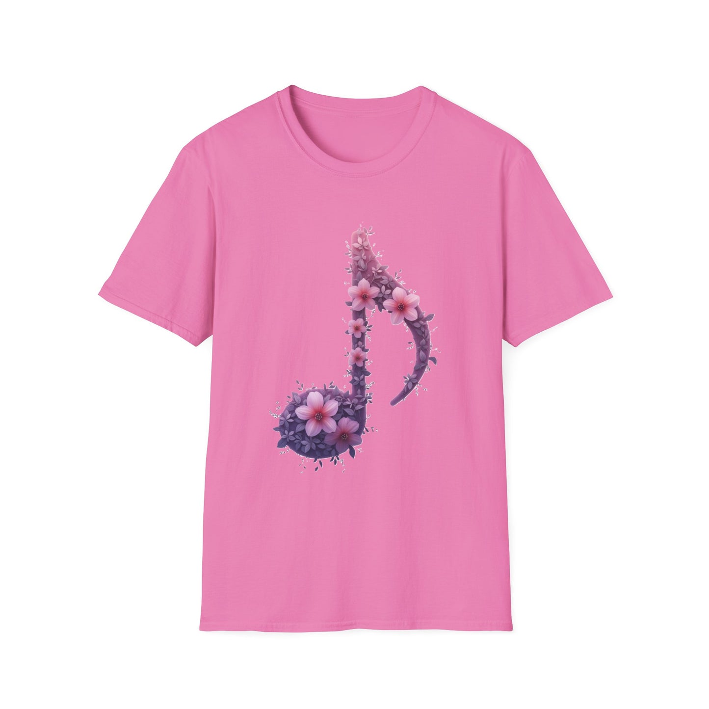 Floral Music Note T-Shirt – Aesthetic Flower Music Lover Graphic Tee