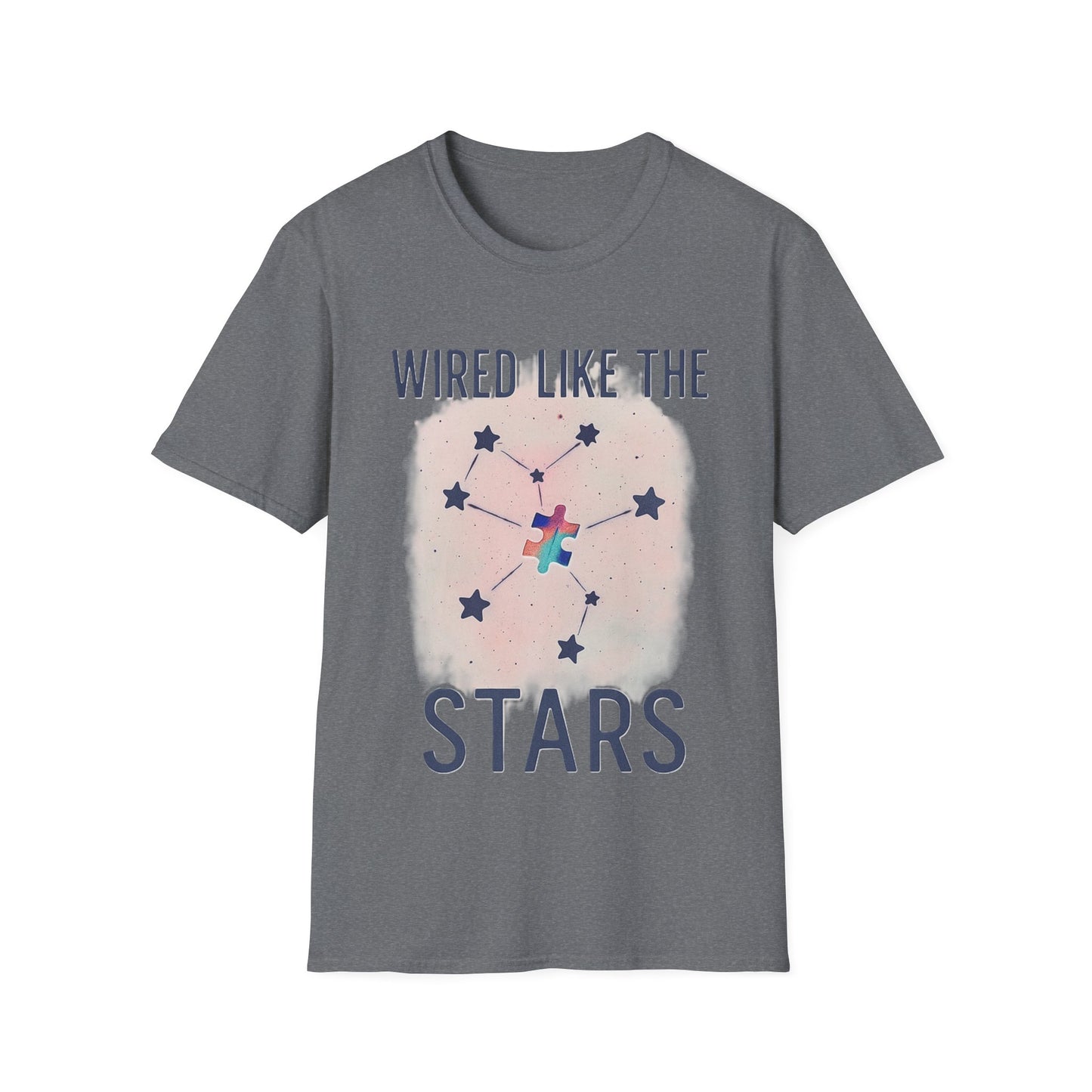 Wired Like the Stars Neurodiversity T-Shirt – Autism Pride Puzzle Star Tee
