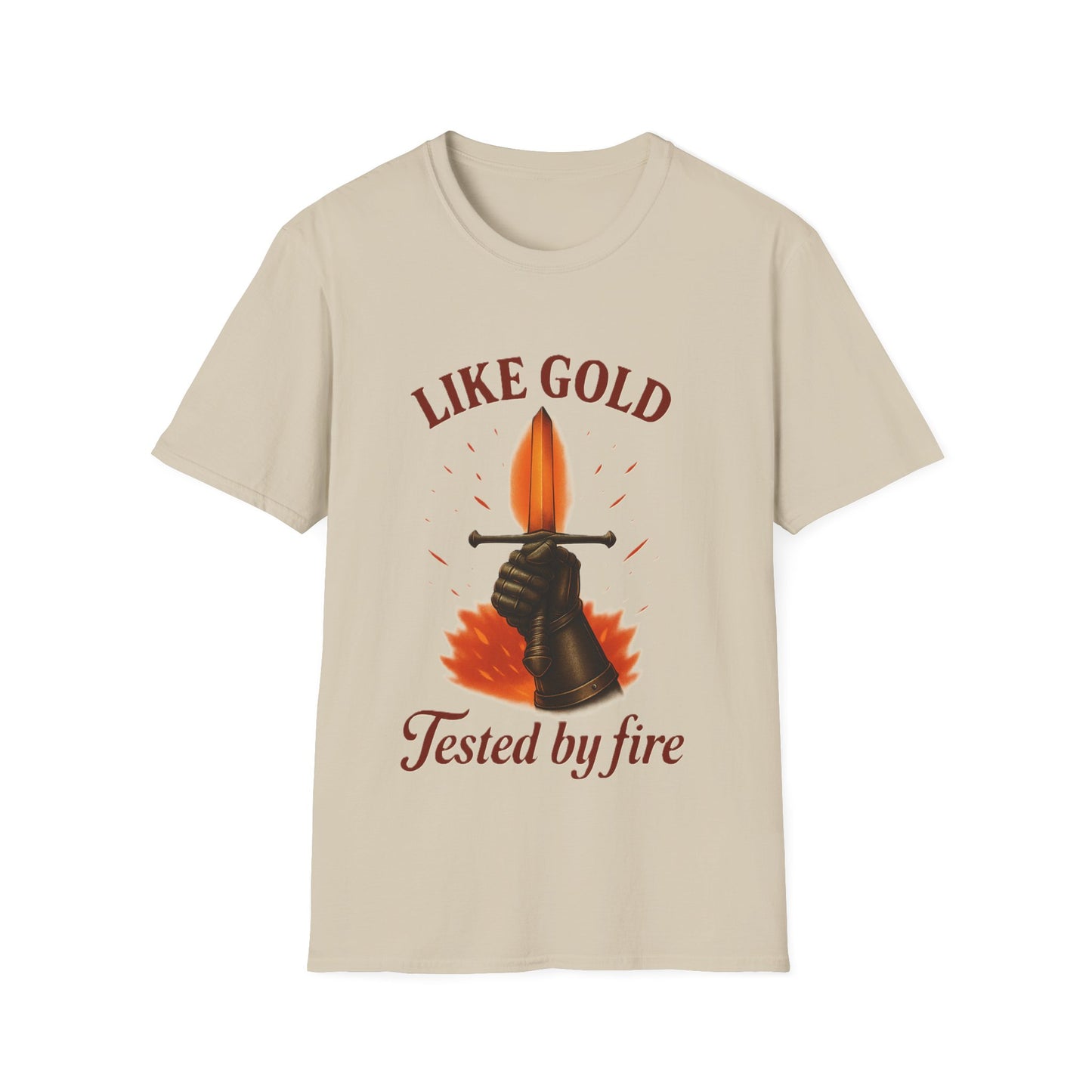 Like Gold Tested by Fire T-Shirt – Strength & Resilience Symbol Tee