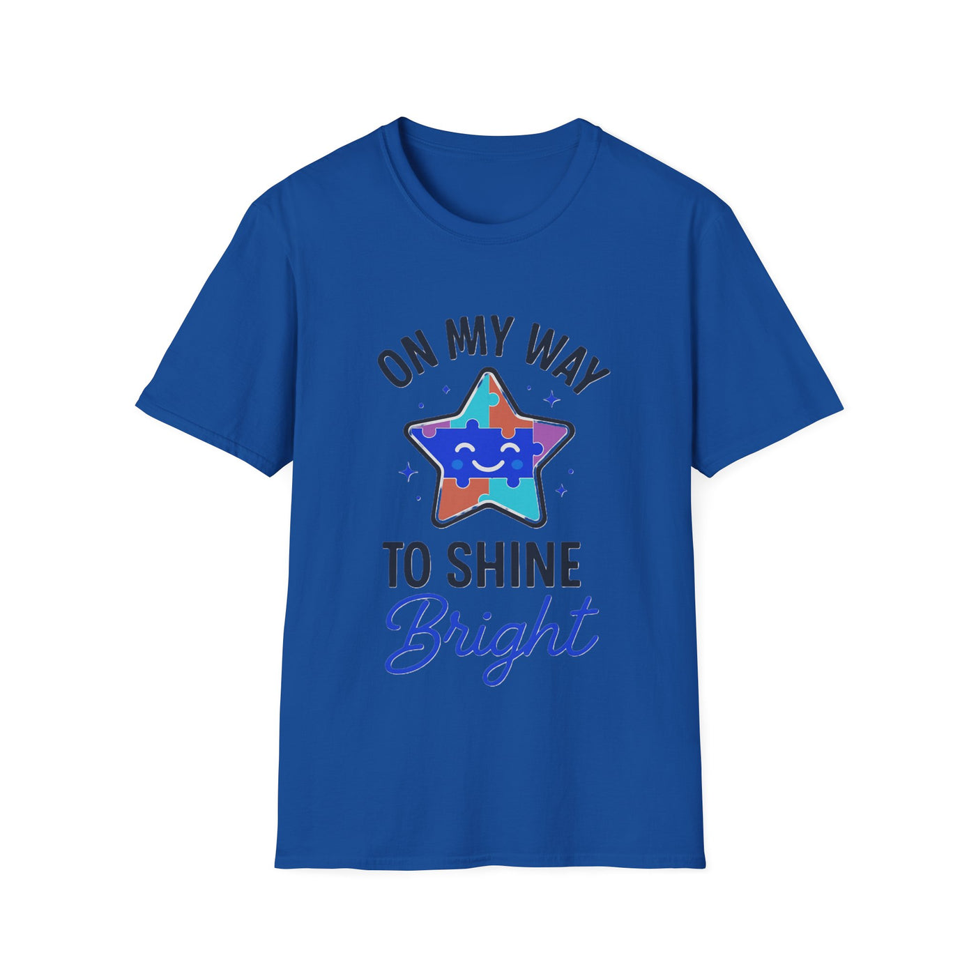On My Way To Shine Bright Autism T-Shirt - Soft Unisex Tee