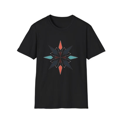 Geometric Compass Star T-Shirt – Minimalist Direction & Purpose Tee
