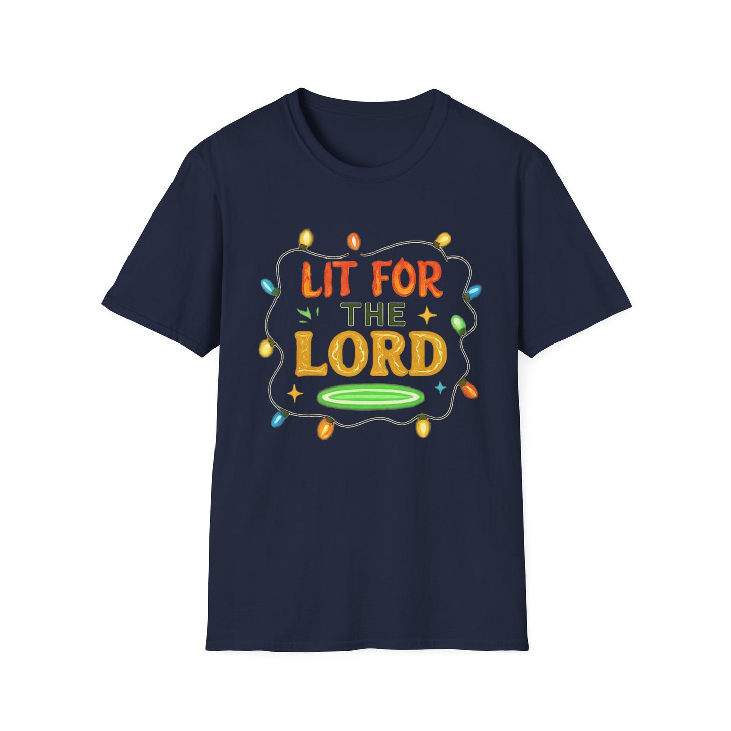 Lit for the Lord Christian Christmas Shirt – Faith Holiday T-Shirt