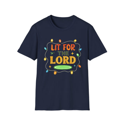 Lit for the Lord Christian Christmas Shirt – Faith Holiday T-Shirt