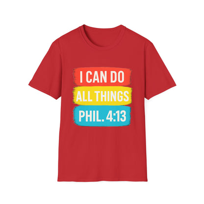 I Can Do All Things Shirt – Philippians 4:13 Christian Inspirational T-Shirt